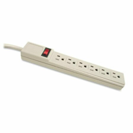 COMPUCESSORY Power Strip- 6 Outlet- Built-in Circuit Breaker- 15ft. Cord- Gray CO463075